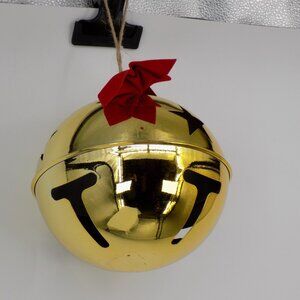 Ashland Gold Tone Metal Jingle Bell Night Before Christmas Hanging Standing Bow